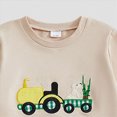 thumbnail image 7 of NOLDARES Toddler Baby Boy Clothes Set Letter Print Crew Neck Long Sleeve Sweatshirt Elastic Pants 2Pcs Fall Outfits Size:12-18 M,Beige, 7 of 7