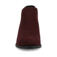 thumbnail image 6 of Journee Womens Livvy Back Heel Zip Stacked Heel Booties, Widths Available, 6 of 9