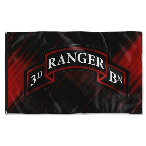 Cayyon 3rd Ranger Battalion Scroll Flag 3x5Feet Military Banner with 2 Brass Grommets