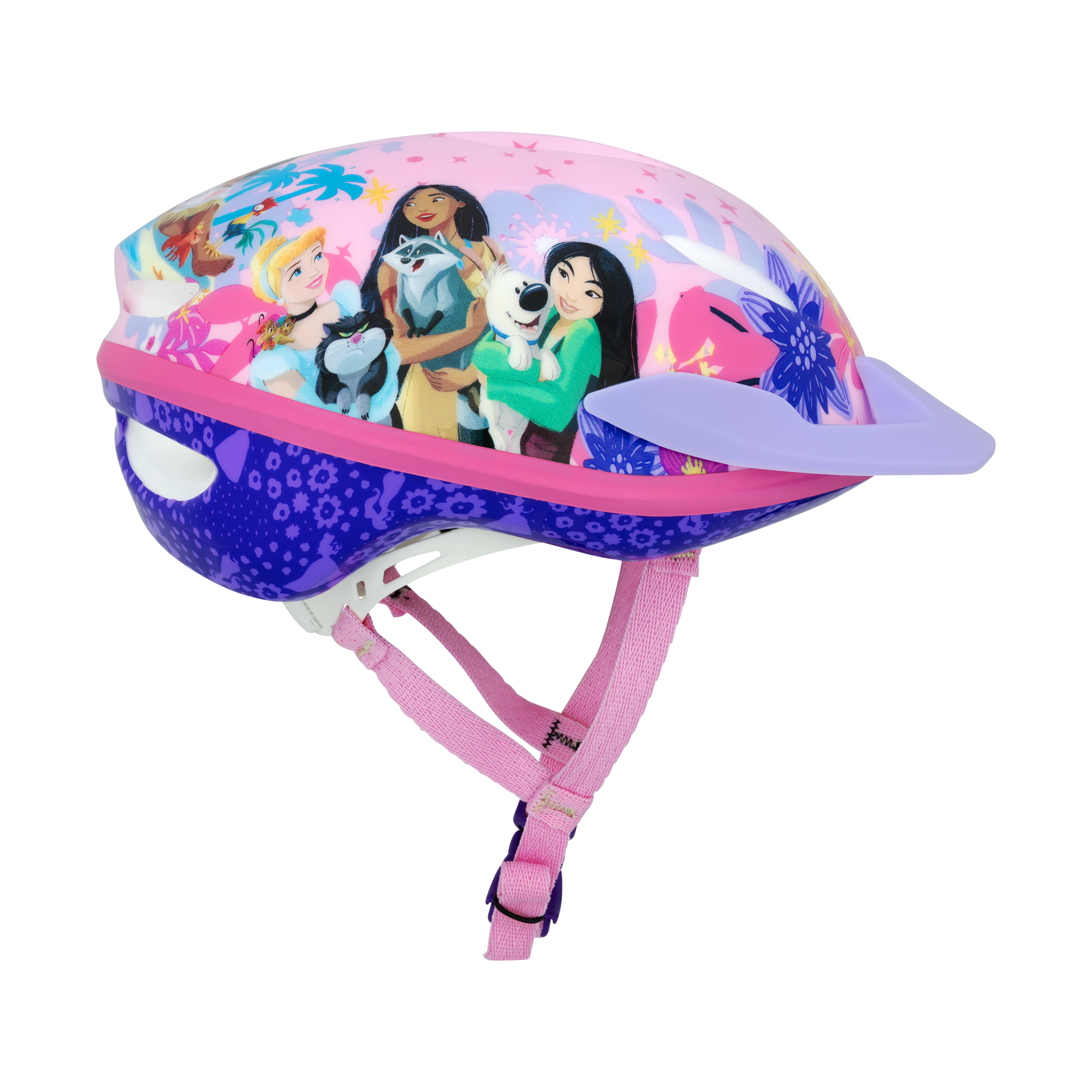Disney Princess Kids Bike Helmet with Adjustable Fit for Ages 5+