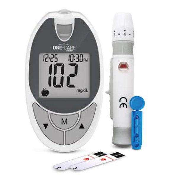 Glucose Monitoring Kit, Includes (1) Meter, (1) Lancing Device, (10