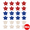 Design 3, variant on 4th of July Ornaments Fourth of July Tree Decoration Patriotic Ornaments Plastic Stars Memorial Day Independence Day Veterans Day Red White Blue Decoration 36Pcs Design 1