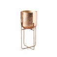 thumbnail image 1 of Ounissouiy Jardinera funcional y decorativa con soporte de metal desmontable para plantas de interior Soporte de flores doradas Jardín y Patio oro rosa, 1 of 6