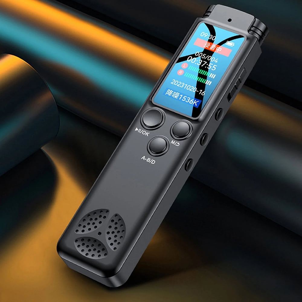 Digital Voice Recorder Portable Voice Activated Recorder With Full-Color TFT Screen Playback Song Player Audio Recorder For Meeting Lecture