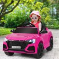 thumbnail image 2 of Costway Kids Ride On Car 12V Licensed Audi RS Q8 with Remote Control Lights Music Pink, 2 of 10
