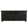 thumbnail image 2 of Taran Designs Monte 4-drawer 4-door Carved Solid Wood Sideboard in Black, 2 of 9