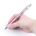 thumbnail image 2 of EnerGel Alloy Retractable Premium Liquid Gel Pen, (0.7mm) Metal Tip, Pink Barrel, Black Ink, 1PC Pack, 2 of 7