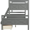 thumbnail image 6 of Harper & Bright Designs Solid Wood Twin Over Full Bunk Bed with Two Storage Drawer, Removable Ladder and Safety Guardrail, Convertible to 2 Separated beds, 6 of 7