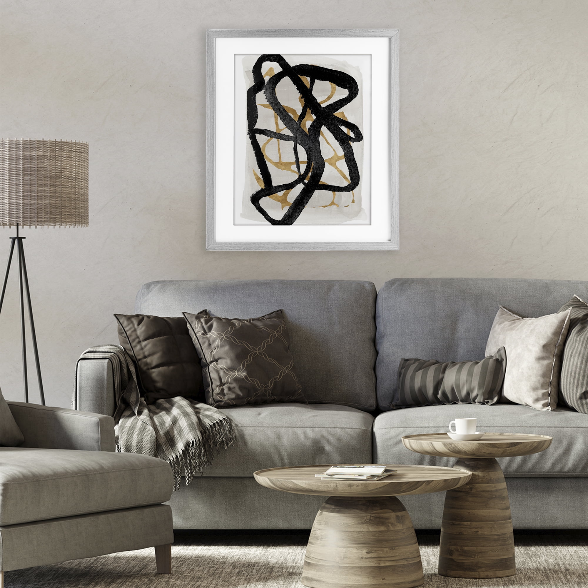 Stupell Industries Expressive Hindsight in Black Gray Framed Print Under Glass, design by Lucille Price