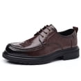 thumbnail image 6 of Men's Cowhide Leather Casual Thick-Sole Business Shoes, 6 of 6