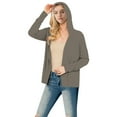 thumbnail image 4 of Women's Hooded Mid-Length Cardigan - Lightweight Loose Cover Up with Sun Protection, Poly Cotton Blend for Beach & Outdoor, 4 of 6