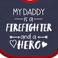 thumbnail image 4 of Inktastic My Daddy is a Firefighter and a Hero Boys or Girls Baby Bib, 4 of 4