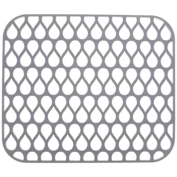 Alfombrilla de silicona para fregadero de cocina, protector de fregadero de drenaje rápido para platos y cristalería.