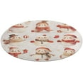 thumbnail image 5 of Christmas Cartoon Snowman Round Carpet Circle Rug Outdoor Patio Area Rug Washable Large Area Rugs Hallway Room Decor Fitness Mats, 5 of 8