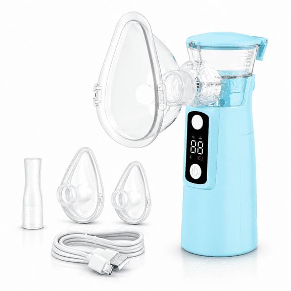 Mini Portable Cool Mist Humidifier, Lightweight Personal Air Moisturizer, Quiet Operation, USB & Battery Powered, Easy-Clean Design for Home, Office, Travel and Car