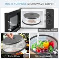 thumbnail image 2 of Cubierta de alimentos para microondas de 10 pulgadas y tapete de silicona plegable - Protector contra salpicaduras, soporte para platos y colador de cocina para preparación de comidas, carbón -, 2 of 6