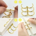 thumbnail image 4 of Jinsinto 10 Pcs Binding Ring Rings Binder Binding Metal Rings Antirust Rings Album Scrapbooking Binding Folder Rings, 4 of 5