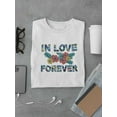 thumbnail image 3 of In Love Forever Floral Text T-Shirt Men -Image by Shutterstock, Male Medium, 3 of 4