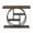 Rustic Brown + Black, variant on ELLEGNT 41" Narrow 4-Tier Console Table - Wooden Entryway Sofa Table with Storage Shelves, Rustic Brown + Black