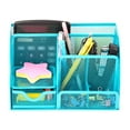 thumbnail image 2 of Pro Space Desk Office Supplies Organizer Mesh Collection Pencil Holder, 6 Compartments with Drawer, 2 of 6