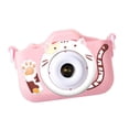 thumbnail image 3 of Cámara digital infantil, diseño compacto, juguete para niños y niñas, cámara de autorretratos para fiestas y eventos especiales gatito rosa, 3 of 9