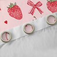 thumbnail image 4 of Manfei Sweet Strawberry Black Out Curtains,Cartoon Daisy Loves Curtains Pack of 2 (42x63 Each),Pink Bowknot Ribbon Bedroom Curtains For Kids,Microfiber Bedroom Decor, 4 of 6