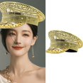 thumbnail image 2 of MANNYA Gold Rhinestone Bride Hat Masquerade Balls PoliceHat Lady Night Club Headwear, 2 of 13