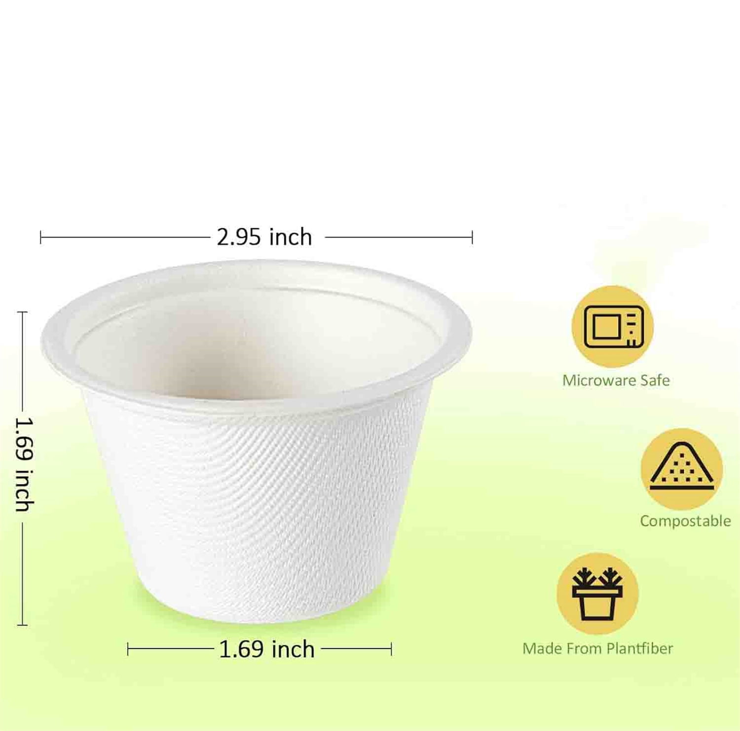 Bexikou 120 Pack 2 OZ Disposable Souffle Cups,Paper Portion Cups, Food Sample  Cups,Disposable Testing Cup Bowls for Dips, Jams, Honey, Sauces, Nuts -  Walmart Business Supplies