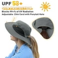 thumbnail image 4 of Outdoor Wide Brim Sun Hats Blocking UV Protection Cap UPF 50+ Foldable Mesh Net for Finishing, Hiking, Camping by Solari, 4 of 7