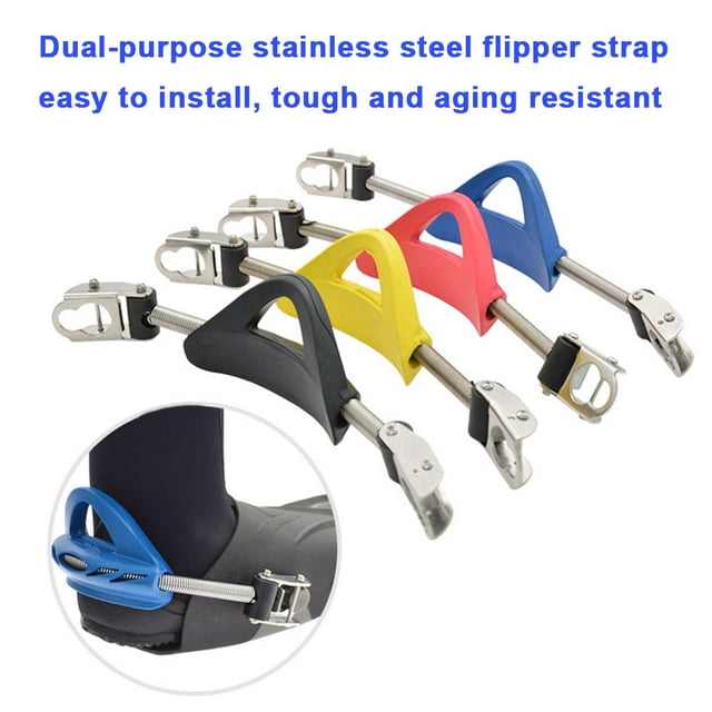 EDTara 1 Paire Sangles d'Ailettes à Ressort pour Plongée sous-Marine Sangles de Talon pour Plongeur Équipement Accessoires de Plongée en Acier Inoxydable pour Ailettes de Plongée sous-Marine