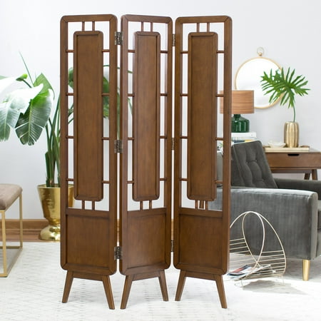 Belham Living Carter Mid Century Modern 3-Panel Room Divider