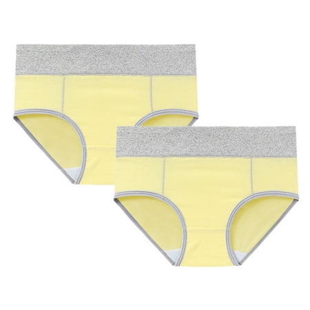 WCJM Women s Cotton Underwear High Waist Briefs Soft Underpants Ladies Full Coverage 2 Pack Underwire Bra