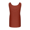 thumbnail image 7 of Qiopertar Cotton Sleeveless Dress for Women Casual Round Neck Pocket Dress Solid Color A-Line Comfy Summer Beach Vacation Travel Dress, Brown M, 7 of 7