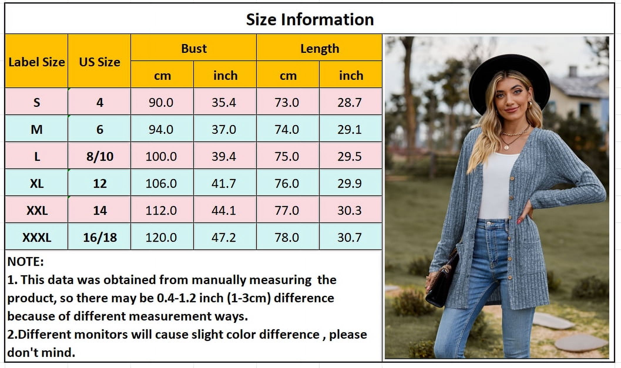 AELand Women's Long Sleeve Cardigan Sweater, Lightweight photo 2
