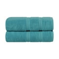 thumbnail image 2 of Superior Smart Dry 2-Piece Zero Twist Soft Cotton Bath Sheet Set, Quick Dry Fade Resistant, Turquoise, 2 of 11
