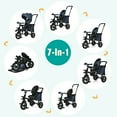 thumbnail image 4 of Gymax 7-In-1 Kids Baby Tricycle Folding Steer Stroller w/ Rotatable Seat Blue, 4 of 10
