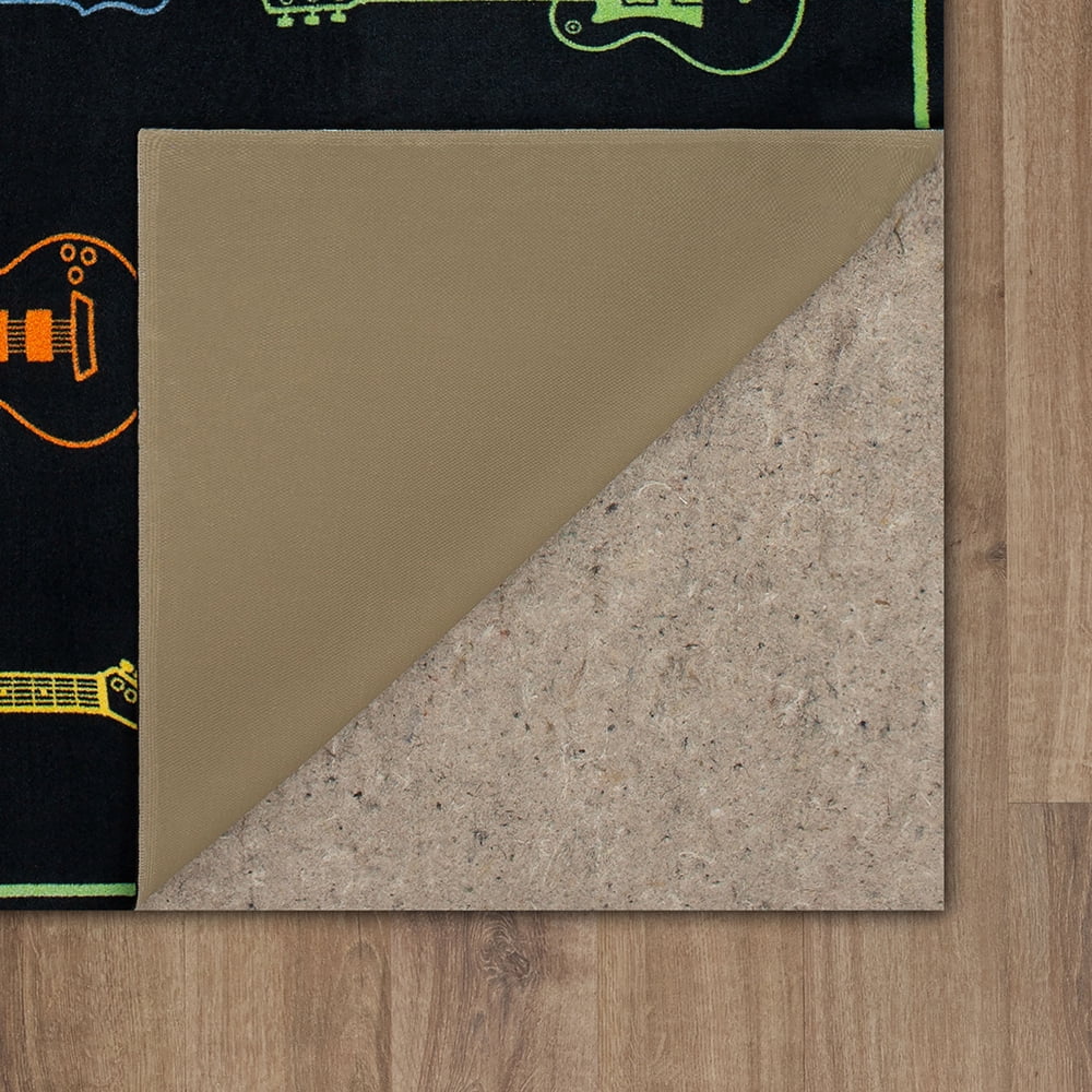 Mohawk Home Neon TunesPrinted Indoor Area Rug in Black, 5'x8'