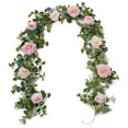 thumbnail image 2 of Gmogad 67" Artificial Rose Vine Garland - Wedding, Staircase, Door Decor - Bendable Stems, Realistic Look & No Maintenance Needed, 2 of 6
