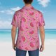 thumbnail image 4 of Fotbe Watermelon Camisa Hawaiana para Hombre Unisex – Camisa Casual de Verano con Botones de Manga Corta de Algodón y Lino,Small, 4 of 7