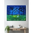 thumbnail image 2 of Fireflies In Forest And A Little Girl Poster Wall Art, Modern Wall Decor, 16x24 UNFRAMED, 2 of 3