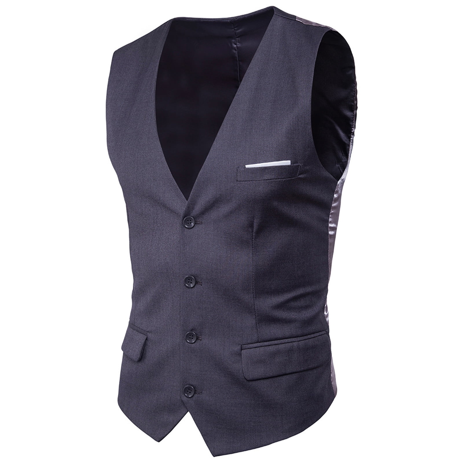Allthemen Costume Homme 3 Pièces Tuxedo Slim Fit à Carreaux Deux Boutons d'affaire Mariage Trois Pièces Veste Gilet Pantalon Homme, Bleu, XXL Allthemen Costume Homme 3 Pièces Tuxedo Slim Fit à Carreaux Deux Boutons d'affaire Mariage Trois Pièces Veste Gilet Pantalon Homme, Bleu, XXL