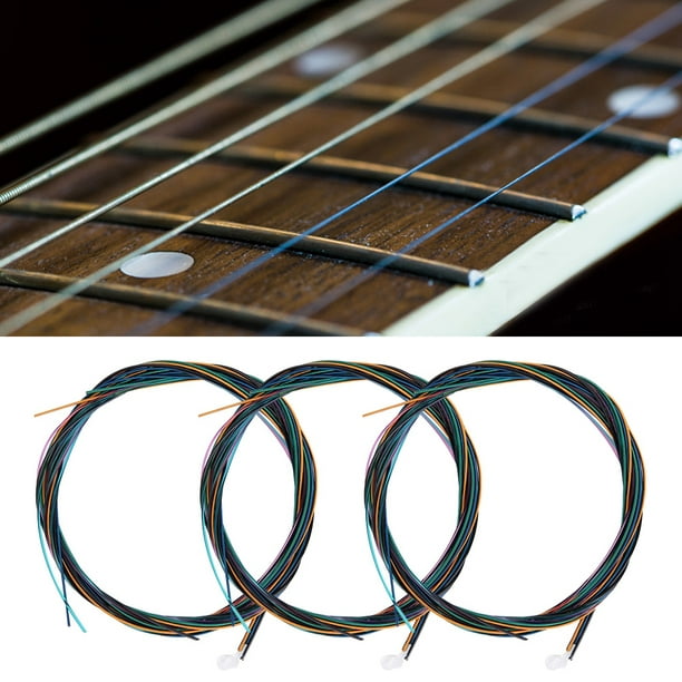 Corde de guitare de couleur Khall, cordes de guitare environnementale en  alliage de cuivre de nylon coloré, chaîne de guitare acoustique folk  classique, corde de guitare acoustique 