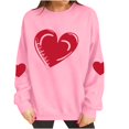 thumbnail image 5 of Valentines Women Shirts Love Heart Graphic Long Sleeve Funny Sweater Shirt Pullover Tops Festival Red Sweatshirts, 5 of 9