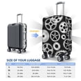 thumbnail image 4 of Susaid Metallic Gears Print Elastic Washable Suitcase Cover with Hidden Zipper, Fits 18-32 Inch Luggage for Protection During Travel-X-Large, 4 of 7