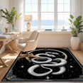 thumbnail image 3 of Design&I 5'x7' Ultra Soft Area Rug, Snake Gothic Round Tarot Moody Skull Pentagram Symbols Goth Witchy None Fluffy Washable Non Shedding for Bedroom Living Room Home Office, 3 of 7