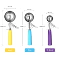 thumbnail image 3 of Ice Cream Scoop with Trigger Cookie Scoops Set of Portion Scoop / Stainless Steel Cupcake Measuring Scoop for Cookie Dough Cupcake Batter Ice Cream ( oz + oz + . oz), 3 of 7