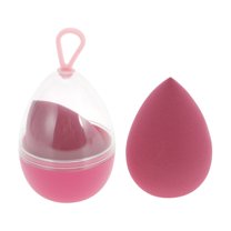 Unique Bargains 1 Pc Teardrop Shaped Powder Puff for Travel Dressing Tables Wine Red Hydrophilic Non-Latex