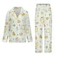 thumbnail image 3 of Pompompurin Women Pajamas Set Long Sleeve Sleepwear Button Down Nightwear Soft Pjs Set with Pockets, 3 of 7