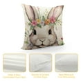 thumbnail image 4 of COMIO  Easter Floral Garland Bunny Throw Pillow Cover,  Spring Rabbit Holiday Cushion Case Decoration for Sofa Couch, 4 of 5