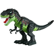 Wonderplay Jurassic World Dinosaur Toys LED Light Up Walking and Roaring Realistic t rex Dinosaur Toys for 3-12 Years Old Boys and Girls (Dino) Green